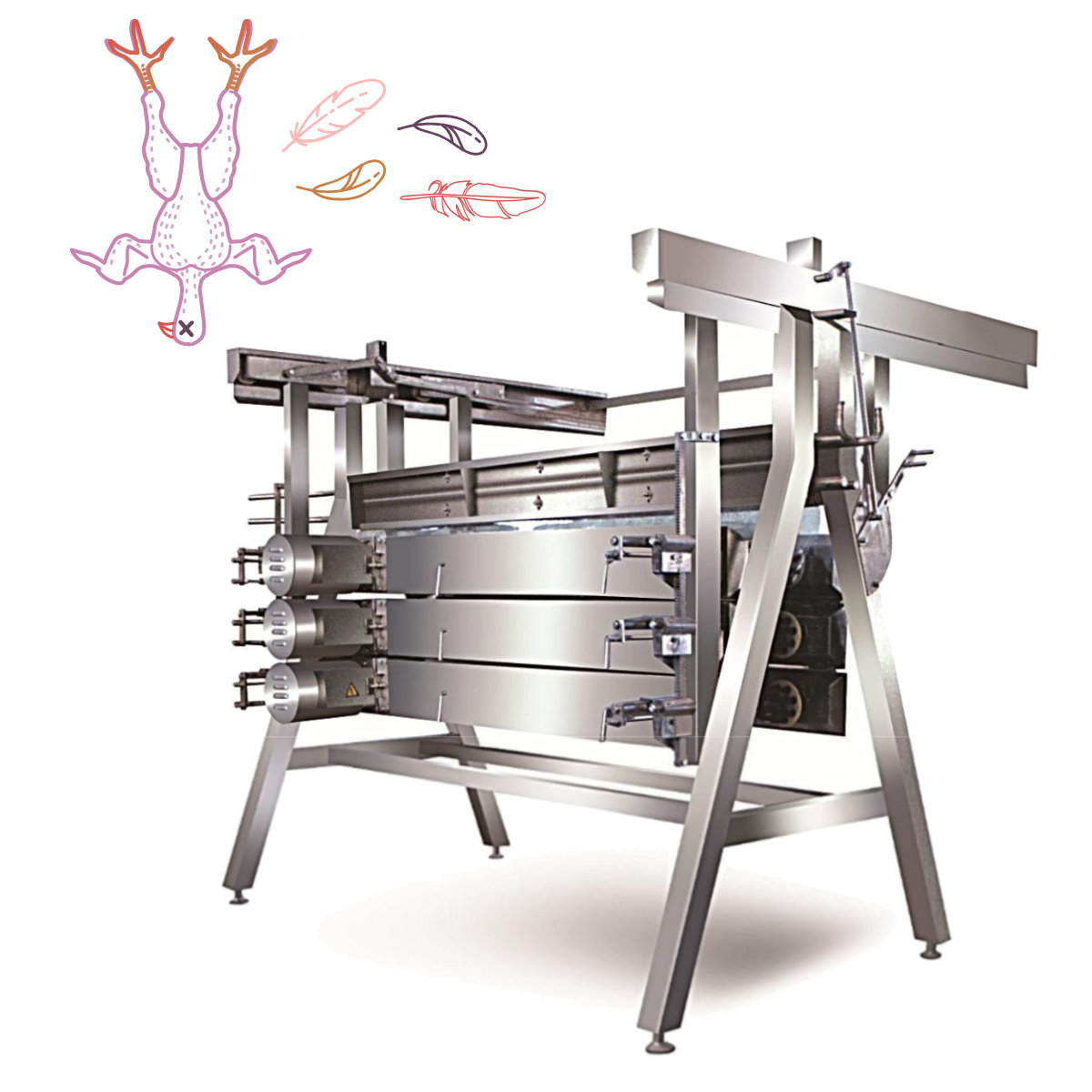 fine feather-plucking machine for poultry
