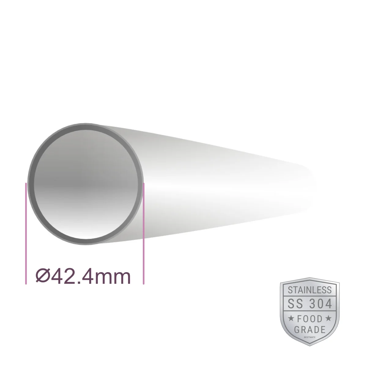 42.4mm Tube Track pipe diameter