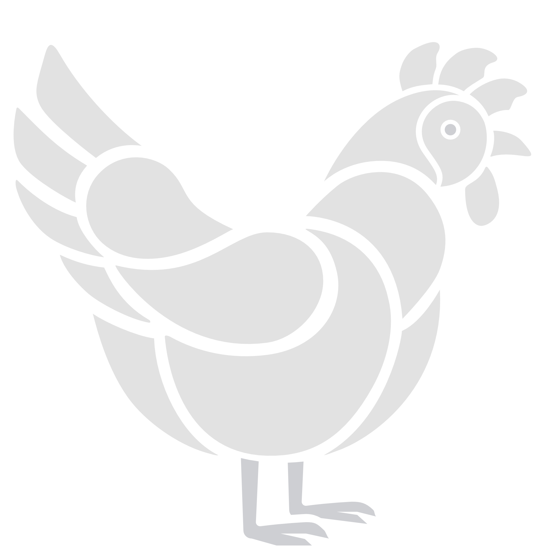 Attributions, Copyrights & Licenses 5 BM chicken icon grey
