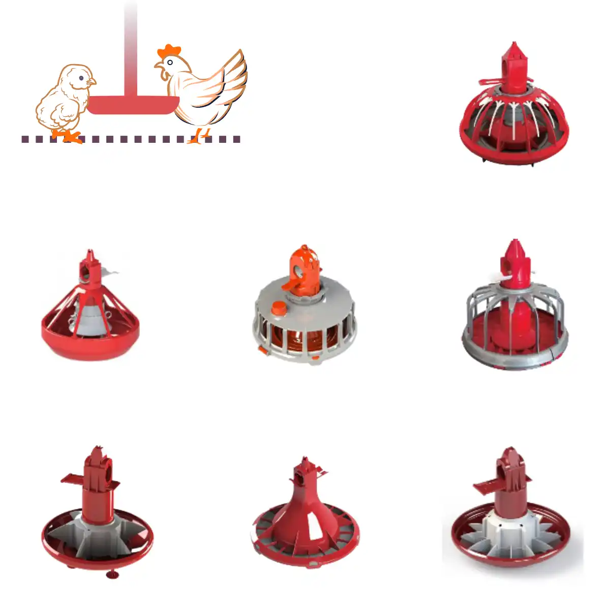 assorted pan feeders