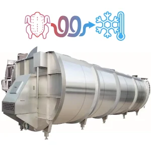 large spin chiller machine for cooling after scalding poultry
