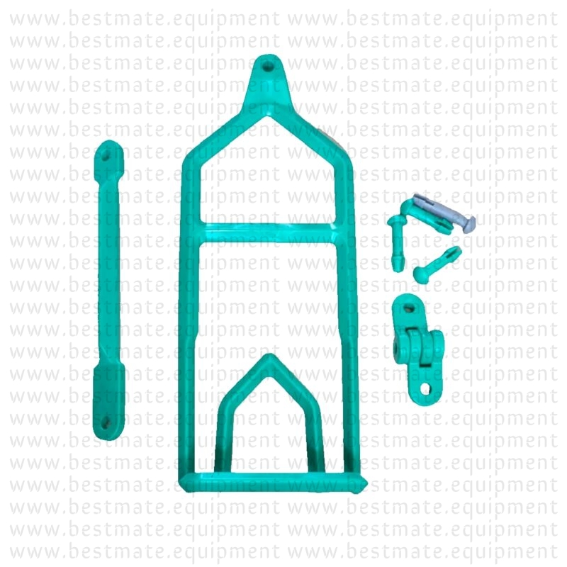Green nylon shackle with rod, pins & couplers