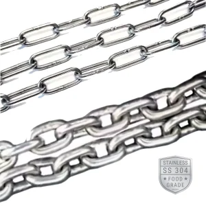 SS304 assembly line chains - multiple sizes