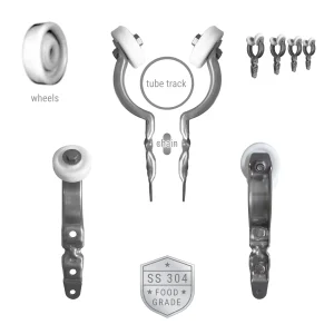 Stainless-steel yoke and nylon pulley wheel assembly set for Linco pipe