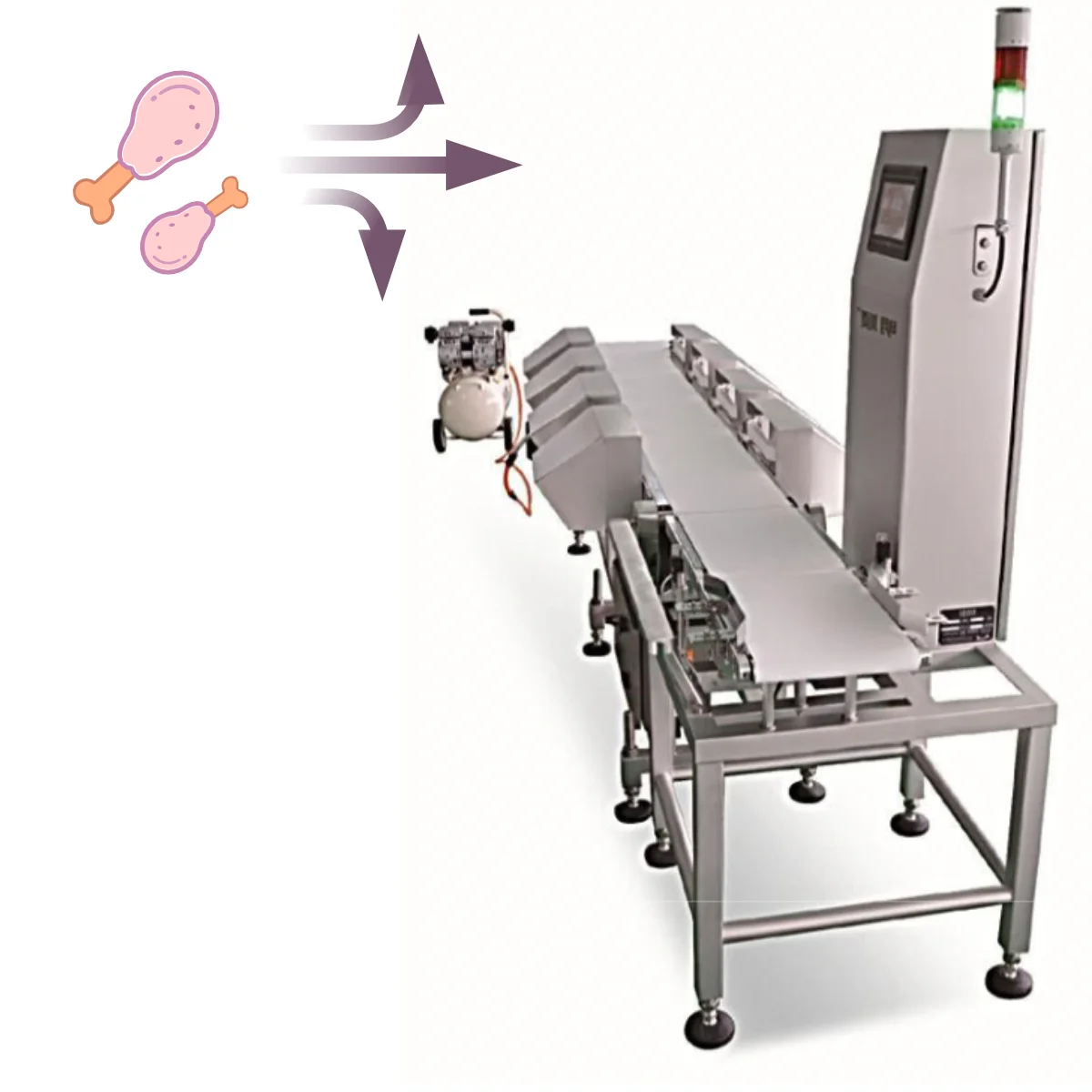 automatic poultry weight-grading scale
