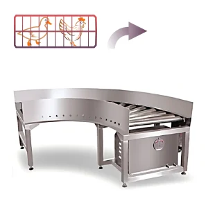 Poultry Crate Conveyor Corner - Dynamic