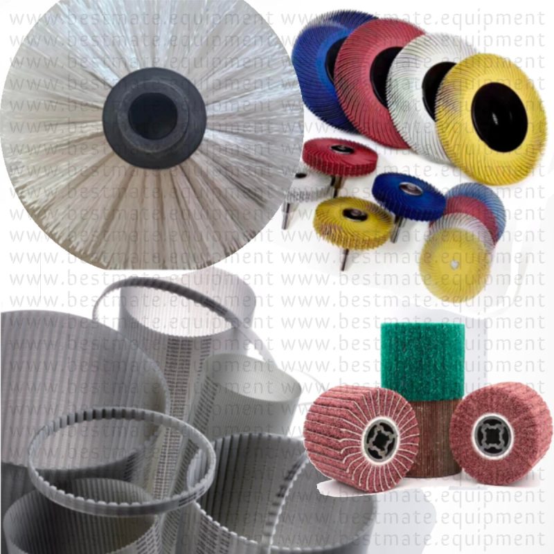assorted brushes and belts